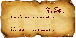 Halász Szimonetta névjegykártya